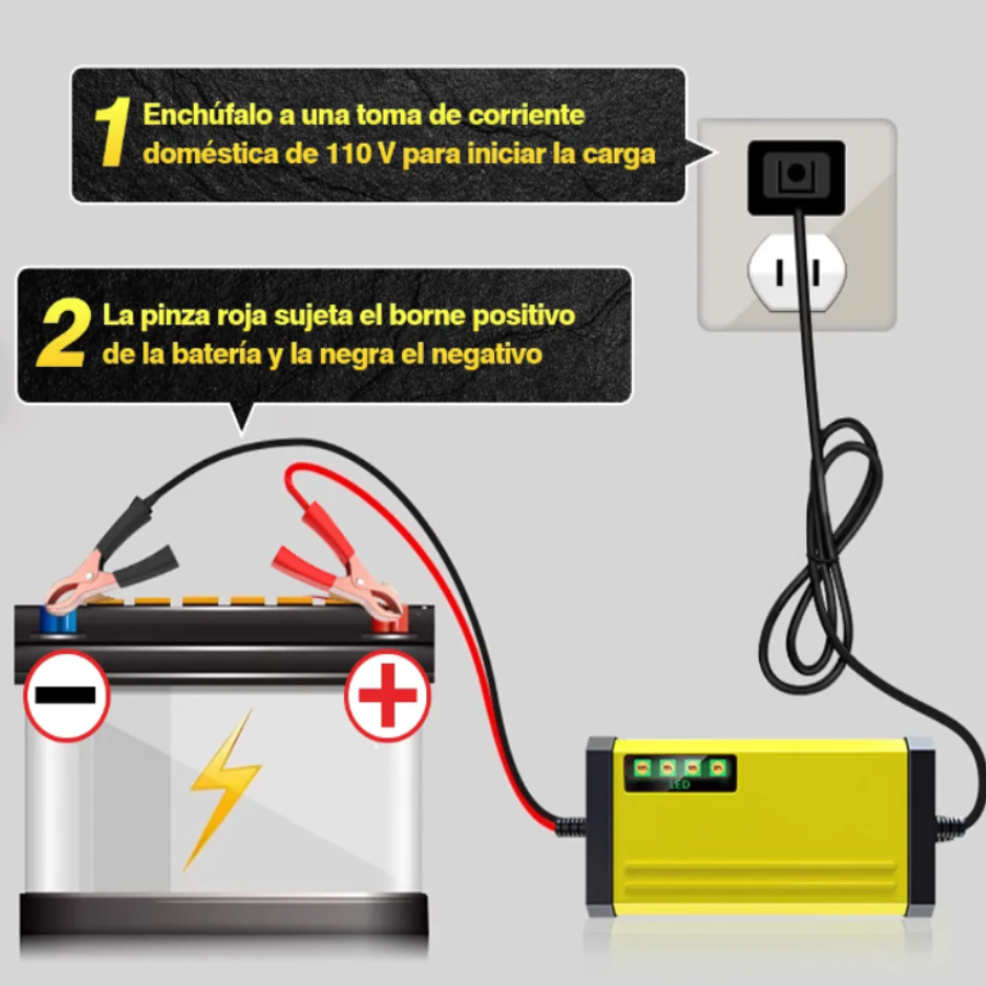 Cargador Inteligente para Batería de Auto - Imagen 3